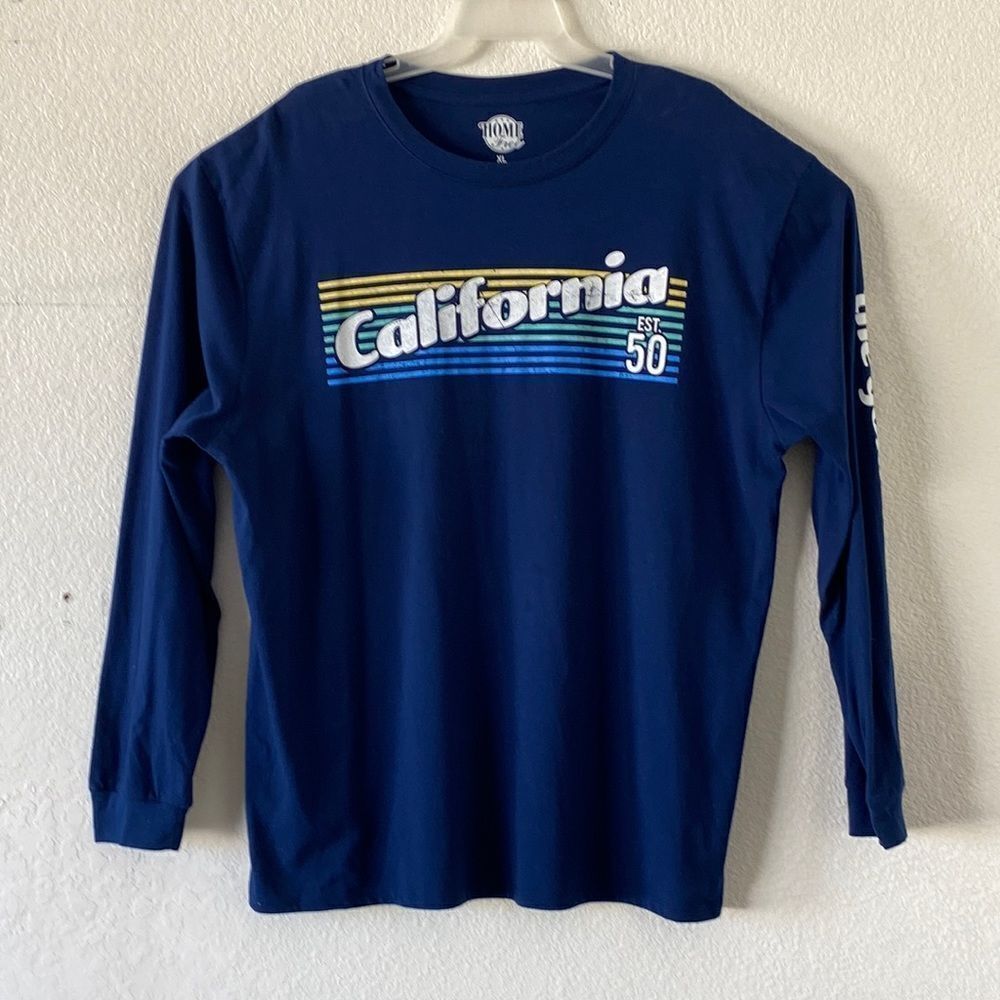 HOME FREE Men’s Dark Blue Long Sleeves T Shirt Size XL